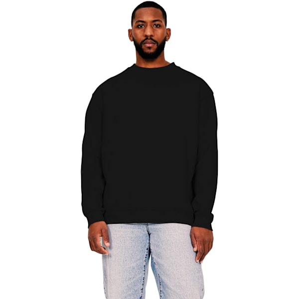 Casual Classics Herr Ringspun Bomull Förlängd Halsringning Oversize Black M