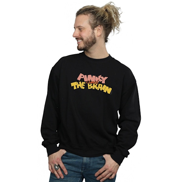 Animaniacs Herr Pinky och The Brain Logotyp Sweatshirt M Svart Black M