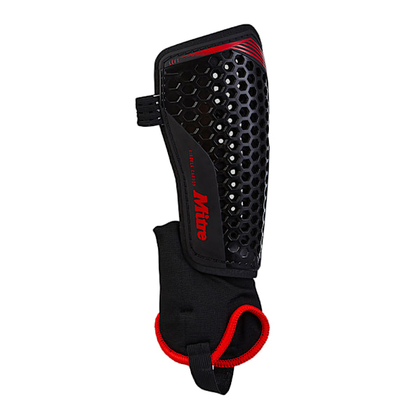 Mitre Mens 2024 Aircell Technology Shin Guards L Svart/Röd Black/Red L