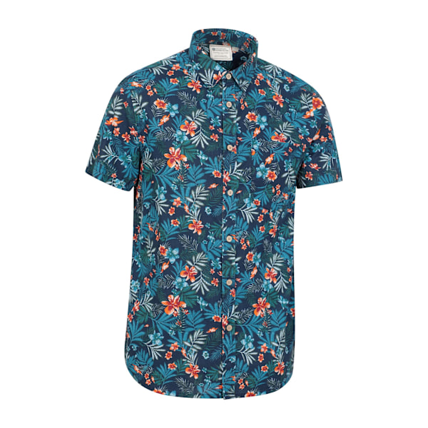 Mountain Warehouse Herr Tropical Floral Kortärmad Skjorta XXL Navy XXL