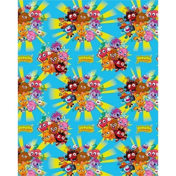 Moshi Monsters tecknad karaktär presentpapper (2-pack) O Multicoloured One Size