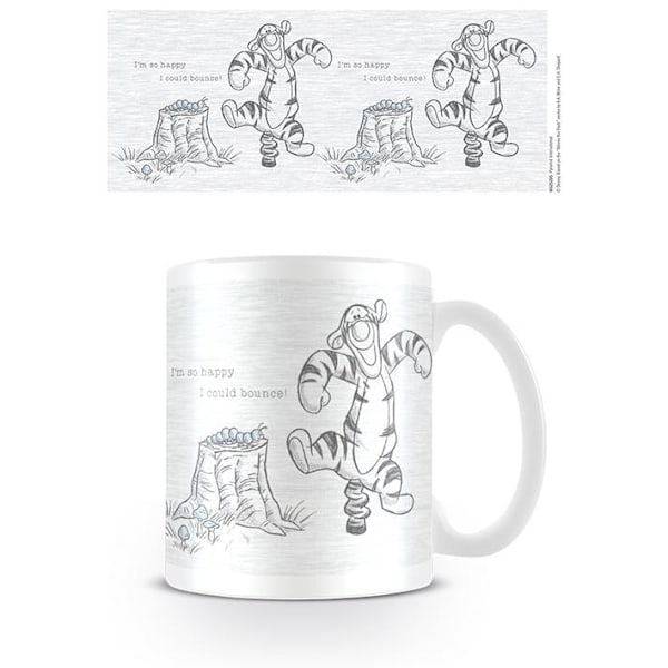 Winnie the Pooh Bounce Mug En Storlek Svart/Vit Black/White One Size