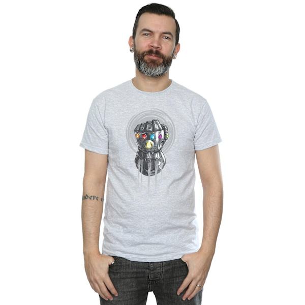 Avengers Infinity War Herr Gauntlet Bomull T-shirt 3XL Sports G Sports Grey 3XL