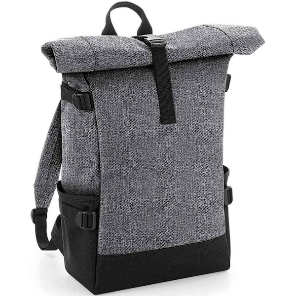 Bagbase Roll Top Ryggsäck One Size Gråmelerad/Svart Grey Marl/Black One Size