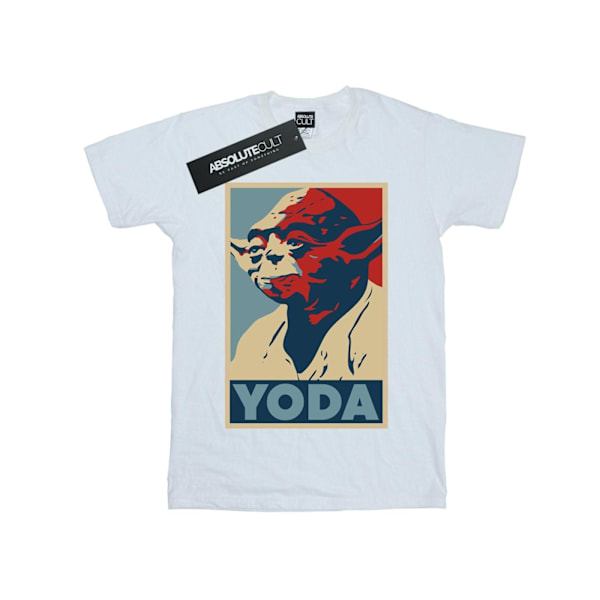 Star Wars Boys Yoda Poster T-shirt 7-8 år Vit White 7-8 Years