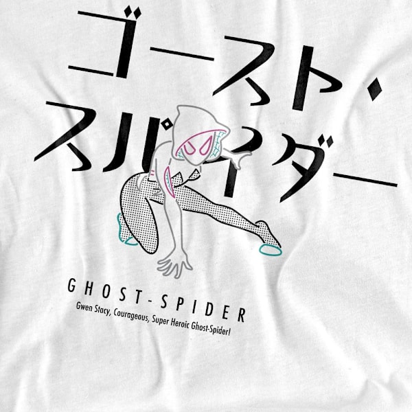 Spider-Man Unisex Vuxen Ghost-Spider Japansk T-Shirt XXL Vit White XXL