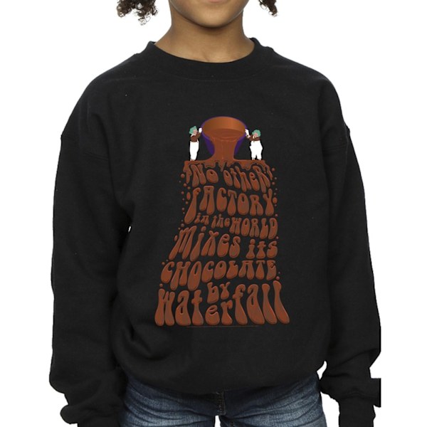 Willy Wonka Flickor Choklad Vattenfall Sweatshirt 9-11 År Svart Black 9-11 Years