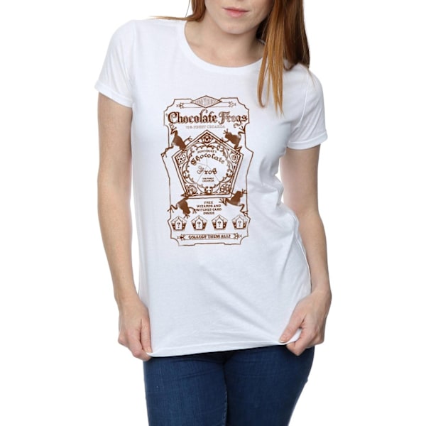Harry Potter Dam/Kvinnor Chokladgrodor Mono Label Bomull T- White L