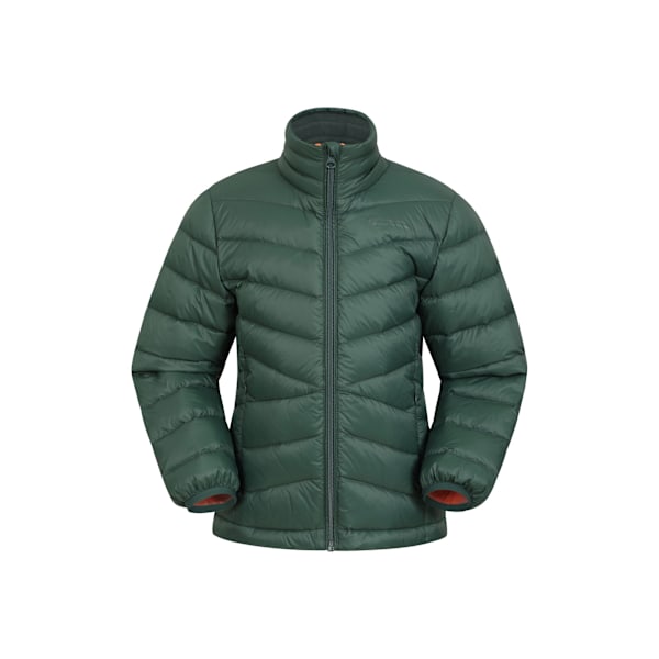 Mountain Warehouse Barnjacka i fjäderlätt dun för barn/ungdomar 9-10 år Khaki Green 9-10 Years