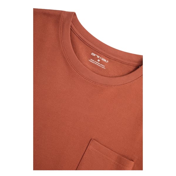 Animal Herr Texturerad Bröstficka T-shirt M Rost Rust M