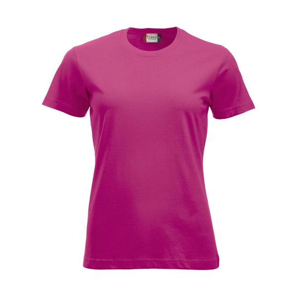 Clique Dam/Kvinnor Nya Klassiska T-Shirt L Bright Cerise Bright Cerise L