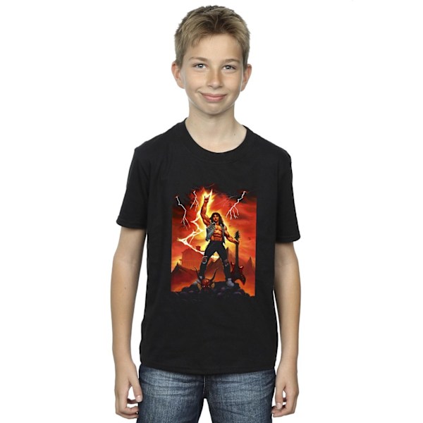 Netflix Boys Stranger Things Hell Guitar T-shirt 12-13 år Blå Black 12-13 Years