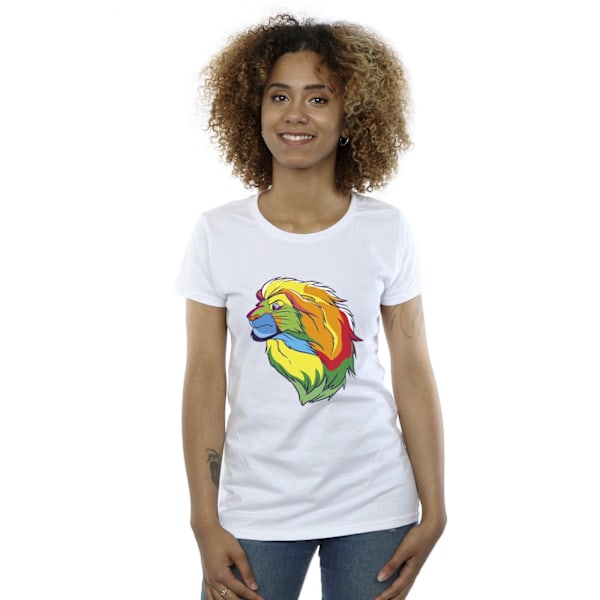 Disney Dam/Kvinnor Lejonkungen Färger Bomull T-shirt L Vit White L