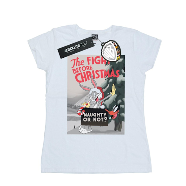 Looney Tunes Dam/Damer The Fight Before Christmas Bomull T- White L