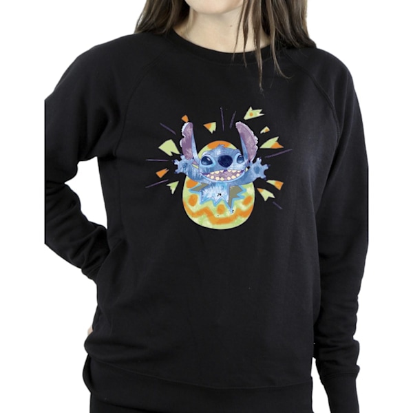 Disney Dam/Kvinnor Lilo & Stitch Cracking Egg Sweatshirt XXL Black XXL