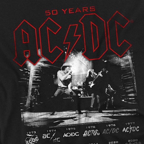 AC/DC Unisex Vuxen Logo Stack T-Shirt L Svart Black L