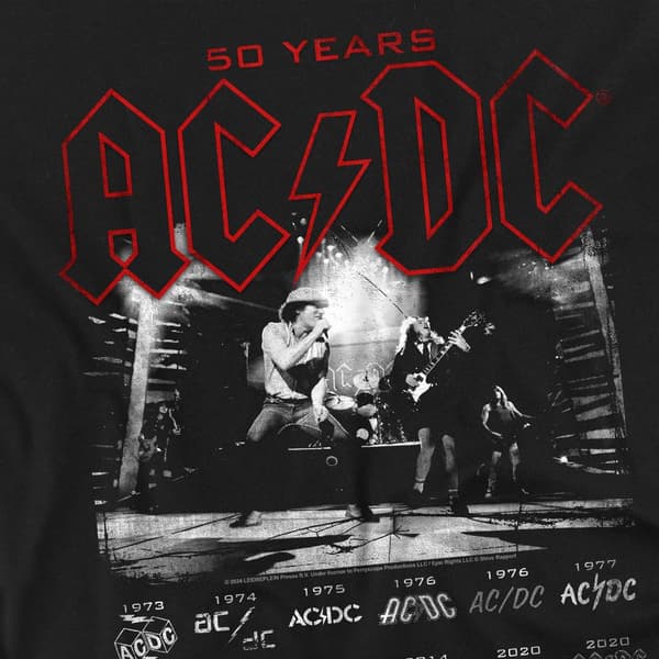AC/DC Unisex Vuxen Logotyp Stack T-Shirt M Svart Black M