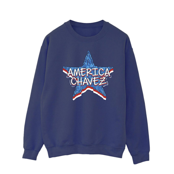 Marvel Herr Doctor Strange America Chavez Sweatshirt XL Marinblå Navy Blue XL