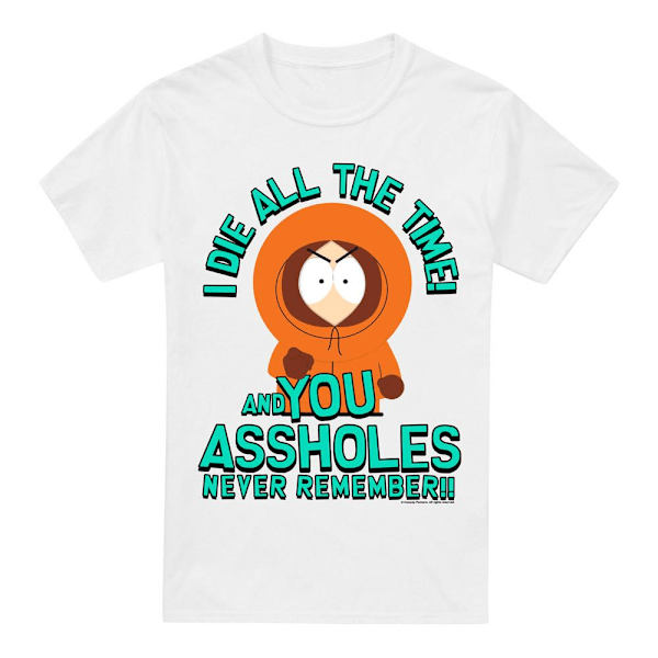 South Park Herr You Assholes Never T-Shirt XL Vit White XL