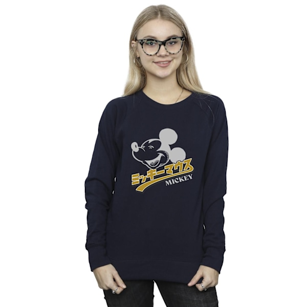 Disney Dam/Kvinnor Mickey Mouse Japansk Sweatshirt L Marinblå Navy Blue L