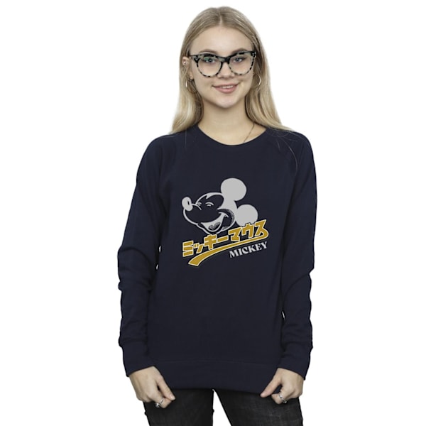 Disney Dam/Kvinnor Mickey Mouse Japansk Sweatshirt XL Marinblå B Navy Blue XL