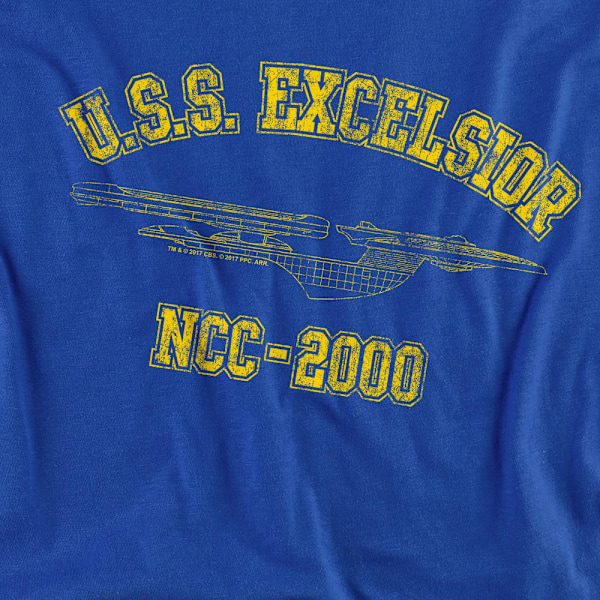 Star Trek Unisex Vuxen Excelsior Tränings T-shirt L Kungsblå Royal Blue L