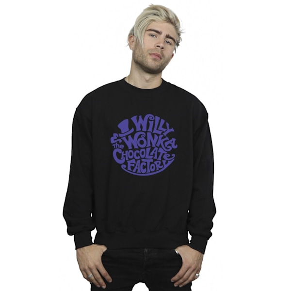 Willy Wonka & The Chocolate Factory Herr Sweatshirt med tryckt logotyp Black M