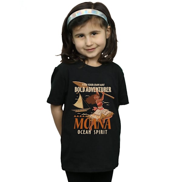 Disney Girls Moana Find Your Own Way Bomull T-shirt 7-8 år B Black 7-8 Years