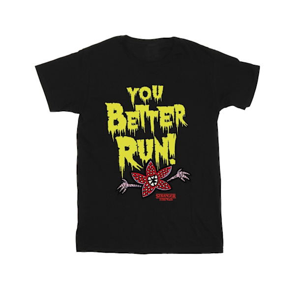 Netflix Stranger Things You Better Run T-shirt 4XL Svart Black 4XL