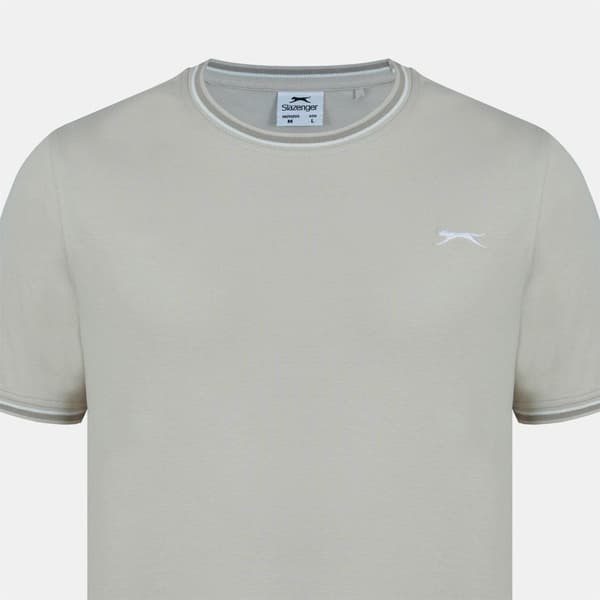 Slazenger Herr T-shirt i bomull S Stone Stone S