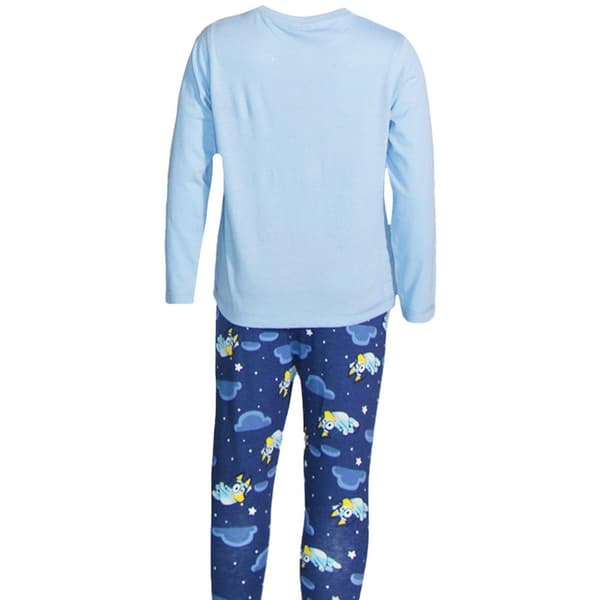 Bluey Barn/Barn Lång Pyjamas Set 2-3 År Blå/ Blue/Grey 2-3 Years