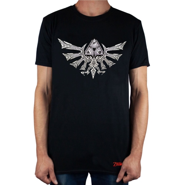 Legend Of Zelda Herr Logo Kortärmad T-shirt L Svart Black L