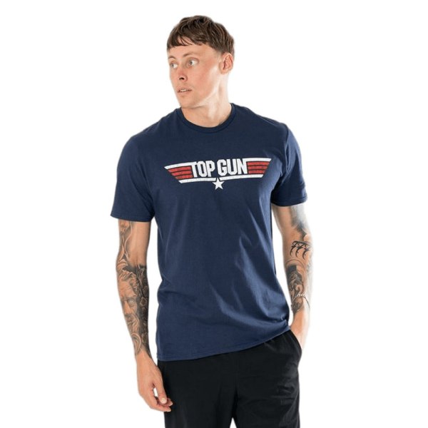 Top Gun Unisex T-shirt med logotyp för vuxna XXL Marinblå Navy XXL