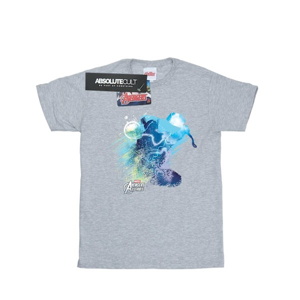 Marvel Girls Thor Art Burst Bomull T-shirt 7-8 år Sports Grå Sports Grey 7-8 Years