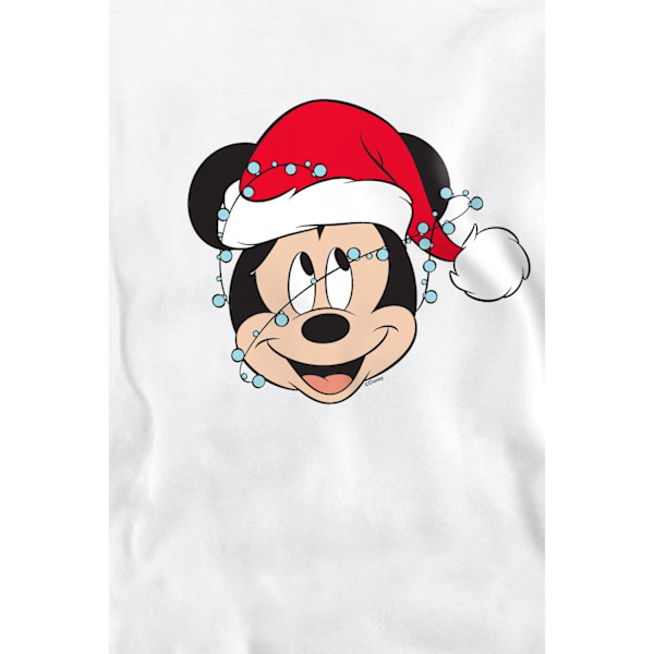 Disney Unisex Vuxen Mickey Mouse Julbelysning Wrap Sweatshirt White XL