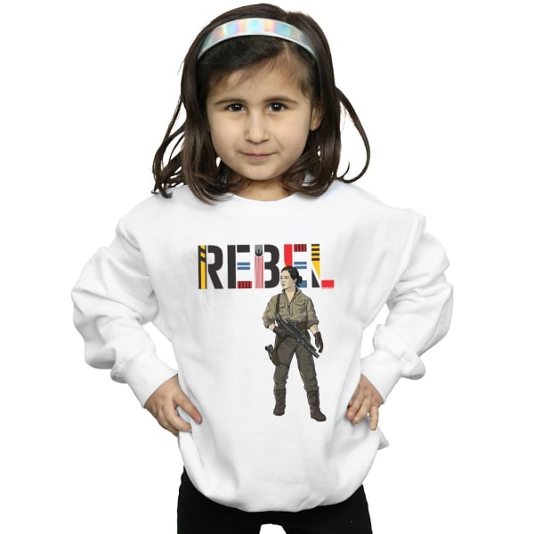 Star Wars Girls The Rise Of Skywalker Rebel Rose Sweatshirt 5-6 White 5-6 Years