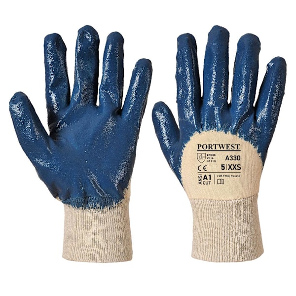Portwest Unisex Adult A330 Lätta Nitril Säkerhetshandskar S Navy S