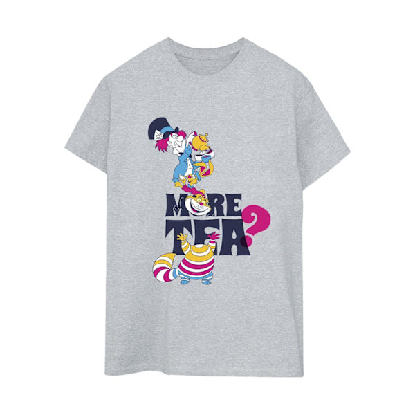 Disney Dam/Damer Alice In Wonderland More Tea Bomull Boyfriend T-Shirt XXL Sports Grey Sports Grey XXL