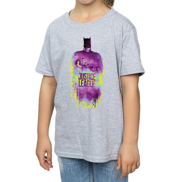 DC Comics Girls Justice League Movie Team Borstad Bomull T-Shir Sports Grey 12-13 Years