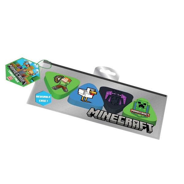 Minecraft Icon Erasers Set (4-pack) Enfärgad Multicoloured One Size