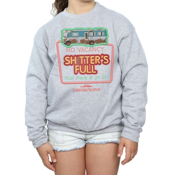 National Lampoon's Christmas Vacation Girls No Vacancy Sweatshirt Sports Grey 5-6 Years