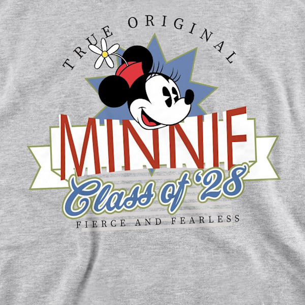 Disney Classics Unisex Vuxen Class Of 28 Minnine Mouse Sweatshirt Heather Grey XL
