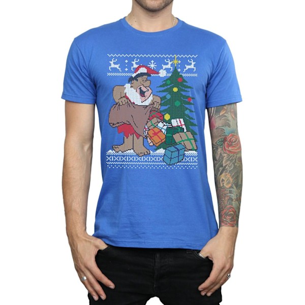 The Flintstones Herr Jul Fair Isle T-shirt XXL Royal Blue Royal Blue XXL