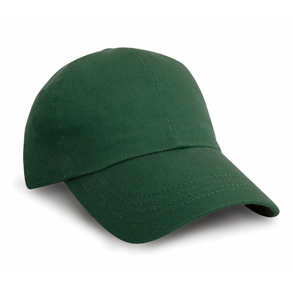 Result Unisex Lågprofil Tung Borstad Bomulls Basebollkeps En Forest Green One Size