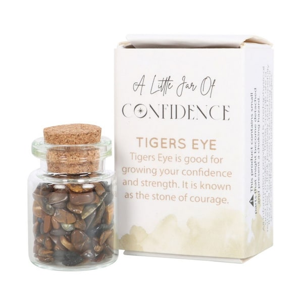 Something Different Jar Of Confidence Tigers Eye Dekorativ Kristall Brown One Size