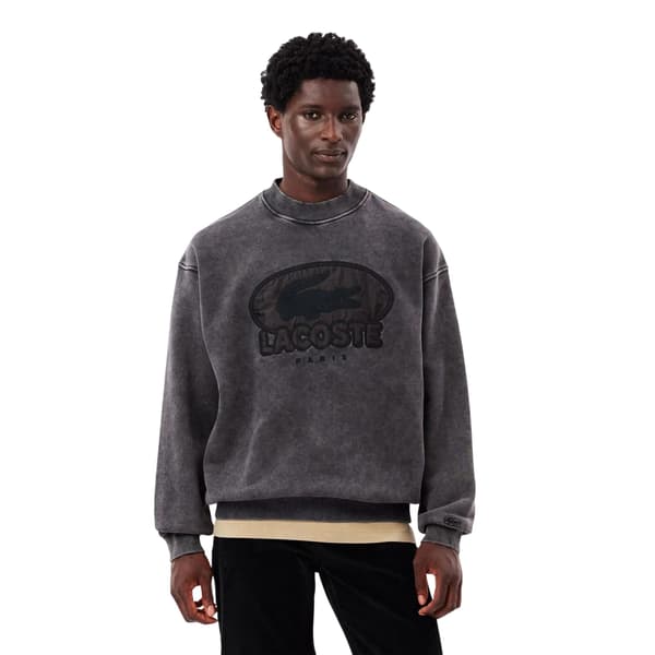 Lacoste Herrtröja med broderad logotyp S Svart Black S