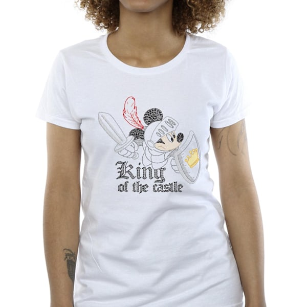 Disney Dam/Damer Mickey Mouse King Of The Castle Bomull T-S White XL