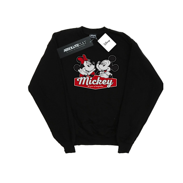Disney Pojkar Mickie Och Minnie 90 År Tröja 7-8 År Svart Black 7-8 Years