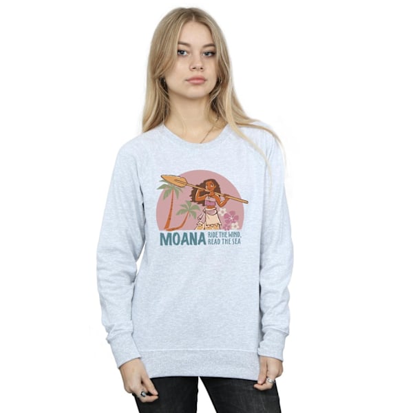 Disney Dam/Kvinnor Moana Läs Havet Sweatshirt L Sports Grå Sports Grey L