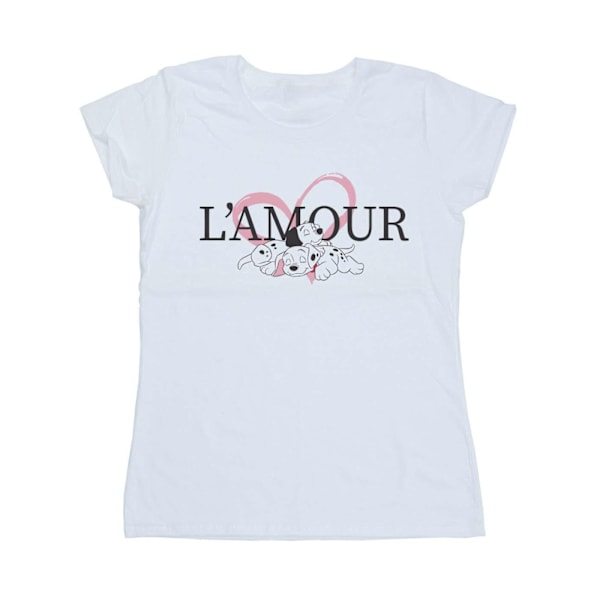 Disney Dam/Kvinnor 101 Dalmatiner L´Amour Bomull T-shirt L Vit White L